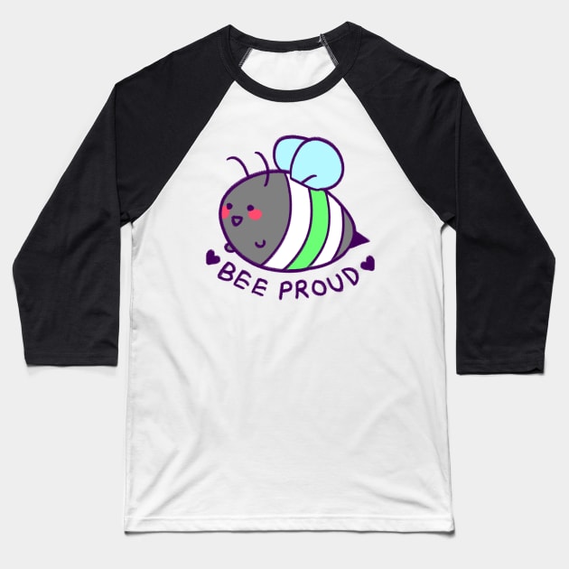 BEE proud: agender flag Baseball T-Shirt by strasberrie